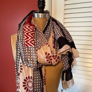 COMMUNITIE | big blanket luxury multicolor patterns scarf wrap